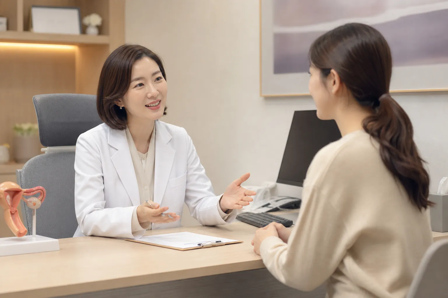 산부인과 의사의 친절한 상담